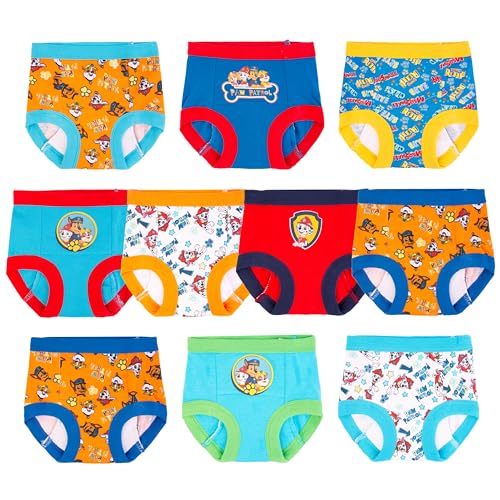 Paw Patrol Boys Toddler Potty Training Pant and Starter Kit with Stickers and Tracking Chart in Sizes 18M, 2T, 3T, 4T, 10-Pack Training Pant, 3T