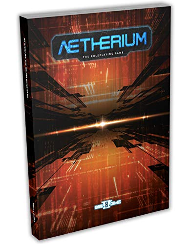 Aetherium The Role-Playing Game Book by Anvil 8 Games, Cyberpunk Sci-Fi Tabletop RPG Hardcover, Ages 13+ (2-5 Players)