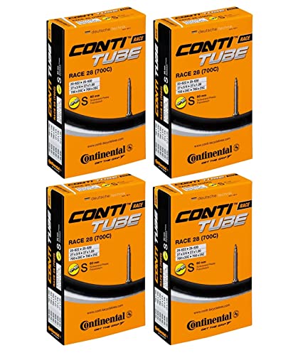 Continental Race 28' 700x20-25c Inner Tubes - 60mm Presta Valve (Pack of 4 Tubes)