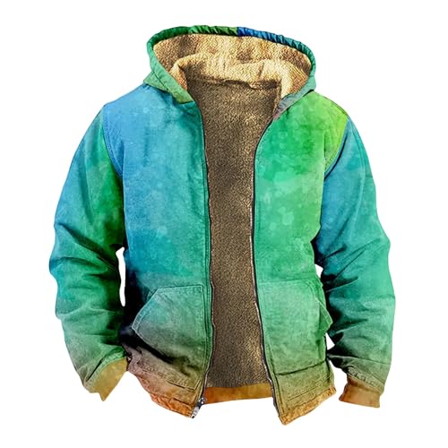 Mens Fuzzy Sherpa Jacket Long Sleeve Fleece Zip Up Coat Cool Sleeve Xlt White T Shirts for Men Zip Up Sweatshirts for Men Golf Quarter Zip Plus Size（5-Army Green,X-Large）