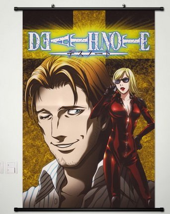 Death Note Wall Scroll Poster Fabric Painting For Anime Aiber & Wedy 006 S