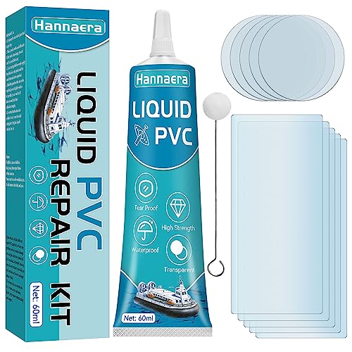 Pool Liner Patch Repair Kit, Transparent Inflatable Patch Repair Kit for PVC Boats, Air Mattress, Hot Tubs, Above Ground Swimming Pools & Inflatables(60ml)