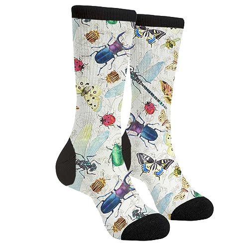 MOLIAN Insect Species Women Men Novelty Socks Funny Crazy Dress Sock