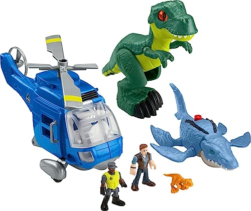 Jurassic World Fisher-Price Imaginext Dinosaur Toys, Dino Chopper with 3 Dinosaurs and Owen Grady Figure for Preschool Kids Ages 3+ Years