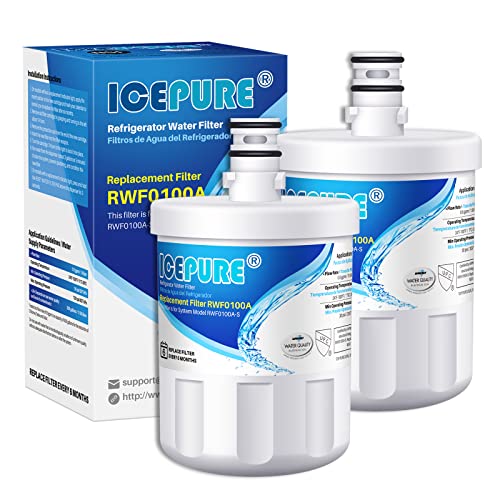 ICEPURE 5231JA2002A Refrigerator Water Filter,Compatible with LG LT500P, GEN11042FR-08, ADQ72910901, ADQ72910907, LFX25974ST, LFX25973S, Kenmore 9890, 469890 2 PACK