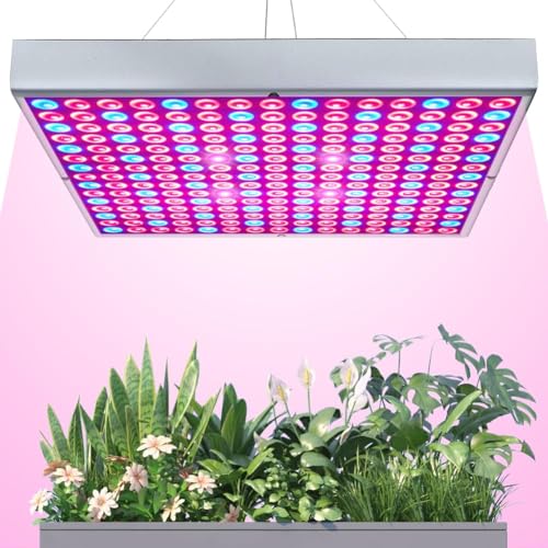 i-Venoya 75W LED Grow Light for Indoor Plants Growing Lamp 225 LEDs UV IR Red Blue Full Spectrum Plant Lights Bulb Panel for Hydroponics Greenhouse Seedling Veg and Flower