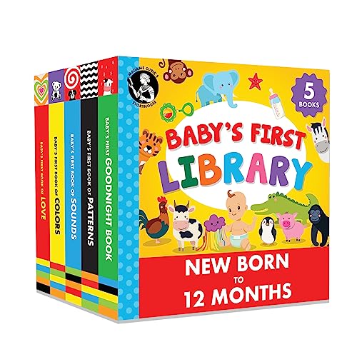 Madame Curie’s Baby's First Library | Baby Toys, Gifts for 0-3-6 Months, 0 to 1 Year Old| Baby Shower Gifts, Toddler Board Books | Newborn Girl & Boy, Infant Toys.
