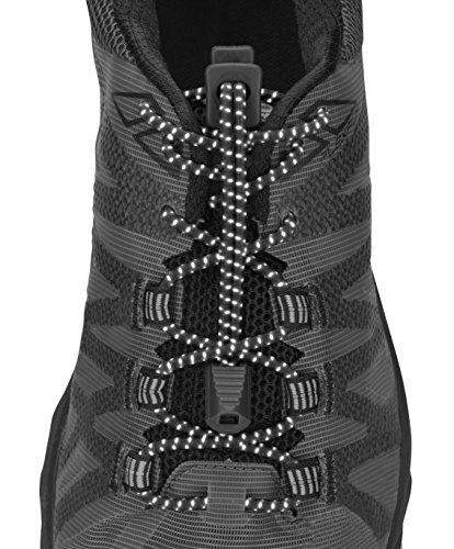 Nathan NS1171 Run Laces Reflective Black, One Size