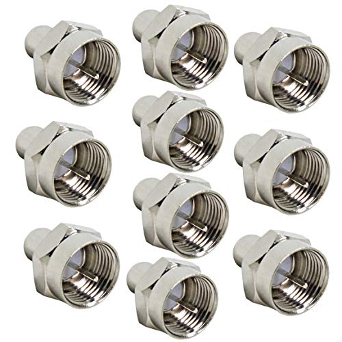 RFAdapter Coax Cap Cover, 75 Ohm Terminator, 10-Pack, Coax Terminator Caps for Ports on Splitter, AMP, Coaxial Cable, TV Antenna, Wall Plates, Booster