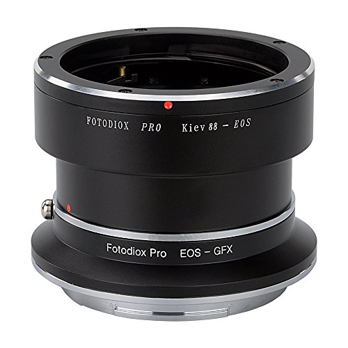 Fotodiox Pro Lens Mount Double Adapter Kiev 88 SLR and Canon EOS (EF/EF-S) D/SLR Lenses to G-Mount GFX Mirrorless Camera