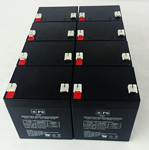 SPS 12v 5Ah Kung Long WP5-12 UPS Replacement Battery Brand (8 Pack)