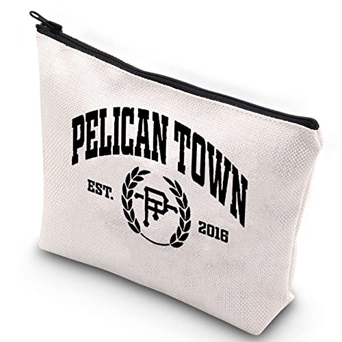 WZMPA Gamer Cosmetic Bag Pelican Town EST 2016 Makeup Zipper Pouch Bag For Wmen Teen Girls (Pelican Town)