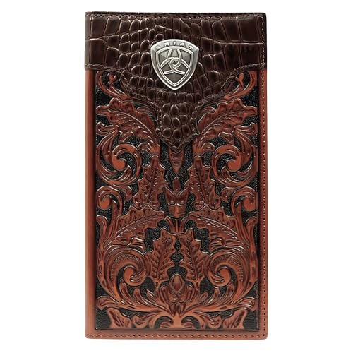 ARIAT Men's Oak Embossed Rodeo Wallet