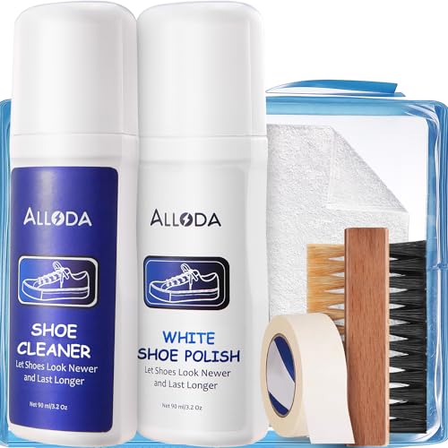 Alloda Shoe Cleaner+Shoe Whitener, Sneaker Cleaner, Brush-Shoe Cleaning Kit