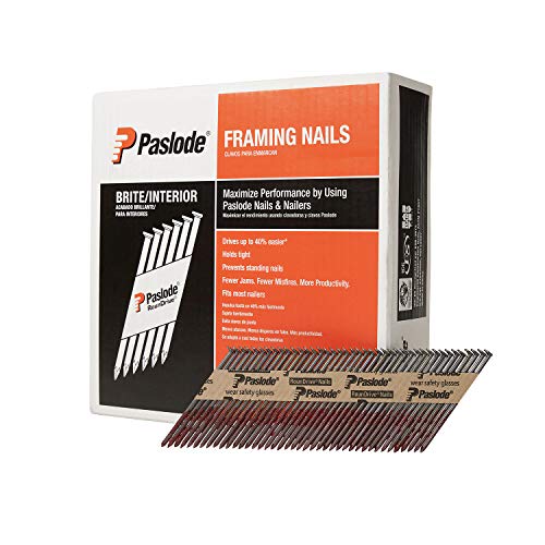 Paslode, Framing Nails, 650836, 30 Degree RounDrive Brite, 3 inch x .120 Gauge, Smooth, 2,500 per Box
