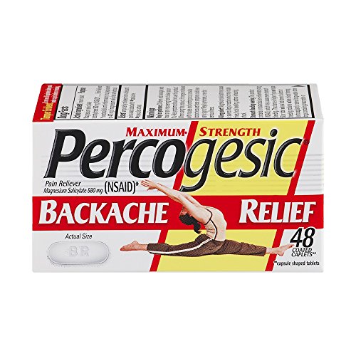 Percogesic Backache Relief Pain Reliever, Maximum Strength, 48 Tablets