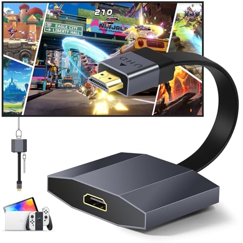 HDMI Upscaler- 1080P/2K to 4K TV Gamer PRO, Auto Upgrade Retro Video Game Console to 4K @60Hz, Real-Time No-Lag, Plug and Play, Elevate Gaming Graphics for Switch, Wii, PS, Xbox, etc