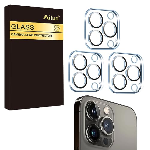 Ailun 3 Pack Camera Lens Protector for iPhone 15 Pro 6.1' ＆ iPhone 15 Pro Max 6.7',Tempered Glass,9H Hardness,Ultra HD,Anti-Scratch,Easy to Install,Case Friendly [Does not Affect Night Shots]