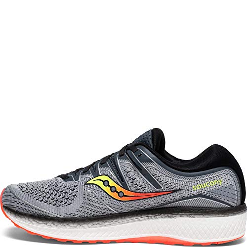 Saucony Men's Triumph ISO 5 Running Shoe, Grey/Black, 7.5 W US