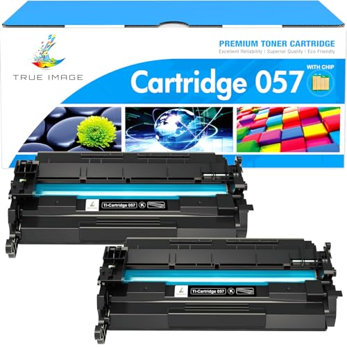 TRUE IMAGE Compatible Toner Cartridge Replacement for Canon 057 057H CRG-057 Work with ImageCLASS MF445dw MF448dw LBP226dw LBP227dw LBP228dw MF449dw MF445 Laser Printer Ink (Black, 2-Pack)