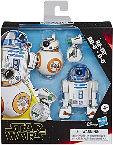 Star Wars Galaxy of Adventures R2-D2, BB-8, D-O Action Figure 3 Pack, 5' Scale Droid Toys with Fun Action Features, Kids Ages 4 & Up