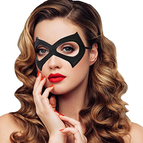 Orgoue Cat Mask Cat Woman Mask for Woman, Masquerade Mask Black Eye Mask Superhero Mask for Halloween Cosplay Costume