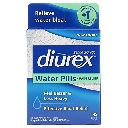 Diurex Water Pills + Pain Relief - Relieve Water Bloat, Cramps, & Fatigue - 42 Count