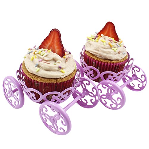 Zoie + Chloe Princess Carriage Cupcake Stand Holder Display - 2 Pack