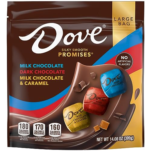 DOVE PROMISES Mother's Day Gifts Milk Chocolate, Dark Chocolate & Caramel Chocolate Candy, 14.08 oz