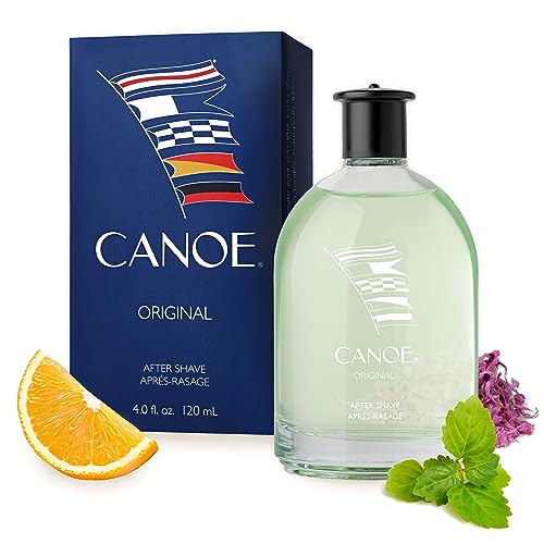 CANOE Aftershave Splash for Men by DANA (4 fl oz) Essence of an Adventurous Lifestyle, Classic Sport Scent