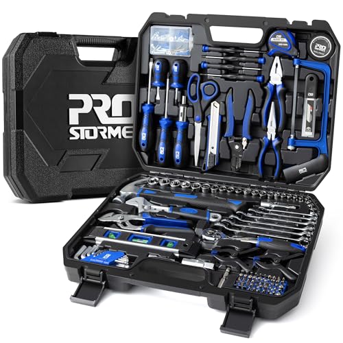 Prostormer 259-Piece Tool Set, General Home/Auto Repair Tool Kit with Plastic Storage Toolbox, Complete Household Tool Box with Essential Tools for Men and Women