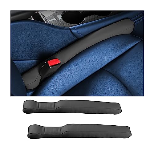 BELOMI Car Seat Gap Filler, 2 PCS Microfiber Leather Crevice Catcher Plug Drop Blocker, Fill The Gap Between Seat and Console, Stop Things from Dropping Under, Universal for Car SUV Truck (Black)