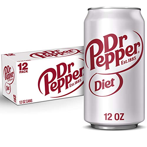 Diet Dr Pepper Soda, 12 fl oz cans (Pack of 12)