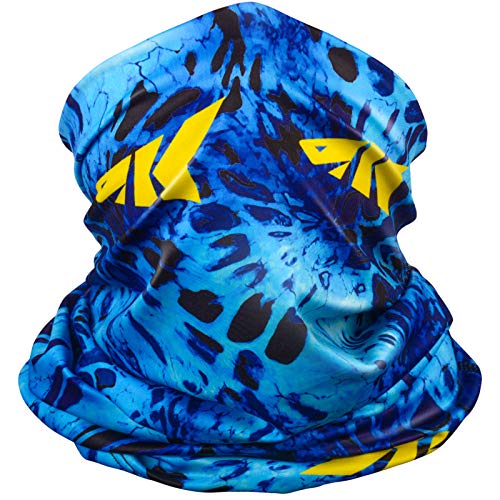 KastKing Sol Armis Neck Gaiter - UPF 50 Face Mask - UV Sun Protection Gaiter Sun Mask for Men & Women, Fishing, Hiking, Kayaking Mask, Prym1 Camo,Shoreline,19x9.5 Inches