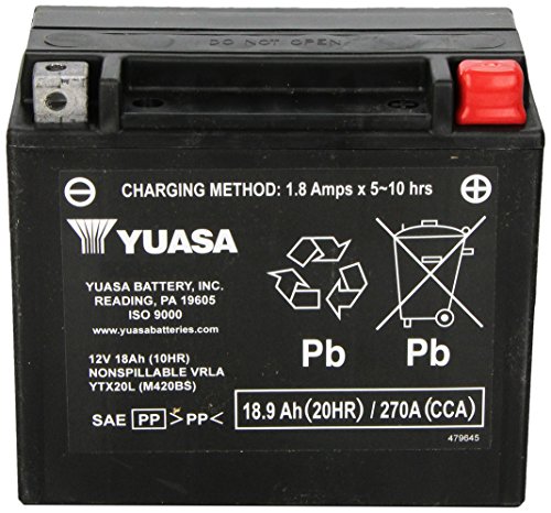 Yuasa YUAM420BS YTX20L Factory Activated AGM Battery
