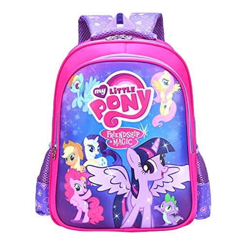 MY L. Pony Backpacks Bookbag Cute Pony Princess Style School Book Waterproof Multi Storey Bags