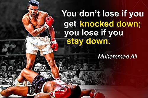 Muhammad Ali Poster Quote Boxing Black History Month Posters Sports Quotes Decorations Growth Mindset Décor Learning Classroom Teachers Decoration Educational Teaching Supplies Black Wall Art P044
