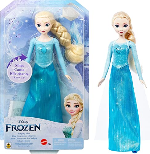 Mattel Disney Frozen Toys, Singing Elsa Doll in Signature Clothing, Sings “Let It Go” from the Mattel Disney Movie Frozen