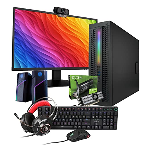 HP Prebuilt RGB Gaming Desktop Computer | Core i5 + GeForce GT 1030 2GB | 1080p Gaming PC | 16GB DDR4 RAM | 500GB SSD | Wi-Fi 5G + Bluetooth | Windows 10 Home (Renewed)