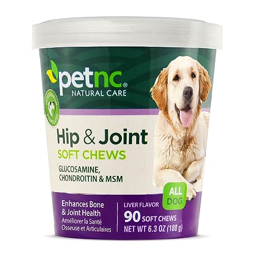 PetNC Natural Care Hip and Joint Soft Chews for Dogs, 90 Count,Liver,6.3 oz