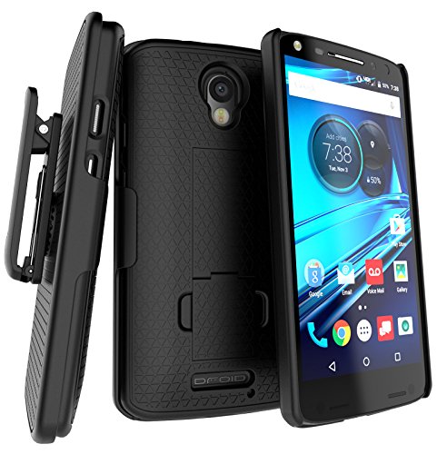 Encased Droid Turbo 2 Belt Clip Holster Case, Encased [DuraClip] Slim Cover w/ ClikLock Holster for Motorola Droid Turbo 2 (Verizon XT1585)