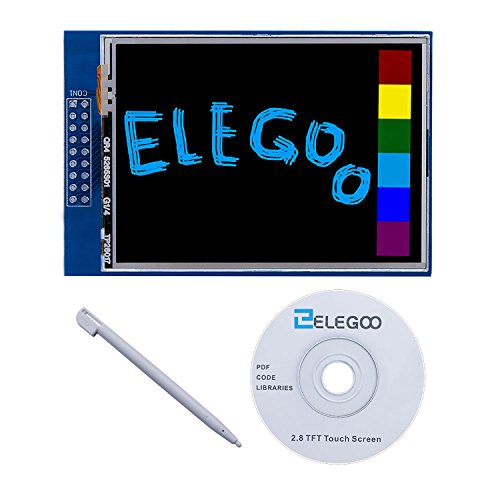 ELEGOO UNO R3 2.8 Inches TFT Touch Screen with SD Card Socket with Technical Data for Arduino UNO R3 R4