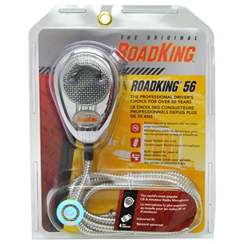 RoadKing RK56CHSS Chrome Noise Canceling CB Microphone with Chrome Flex Cord,XLR, Silver