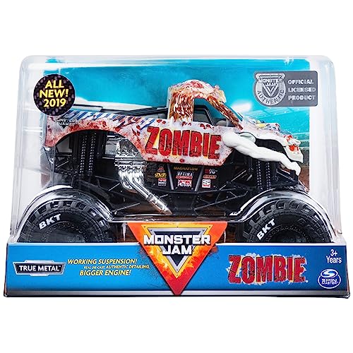 Monster Jam, Official Zombie Monster Truck, Collector Die-Cast Vehicle, 1:24 Scale, Kids Toys for Boys and Girls Ages 3 and up