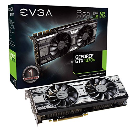 EVGA GeForce GTX 1070 Ti SC GAMING ACX 3.0 Black Edition, 8GB GDDR5, EVGA OCX Scanner OC, White LED, DX12OSD Support (PXOC) Graphics Card 08G-P4-5671-KR (Renewed)