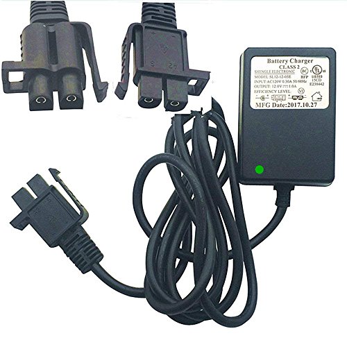 12 Volt Charger Works with Yamaha Raptor 700R Toyota FJ Cruiser MegaTredz Motion Trendz, 12V Battery Charger B-Type Plug Fit Ride On Peplacement