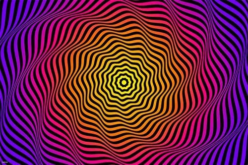 Unique Psychedelic Optical Illusion Perception Motion Pulsating Poster (20x30)