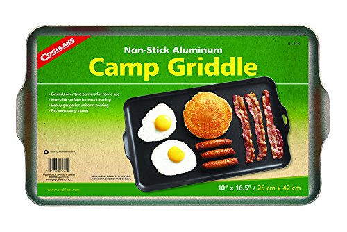 Coghlan's Two Burner Non-Stick Camp Griddle, 16 1/2 x 10 Inch (Pack of 1), Black