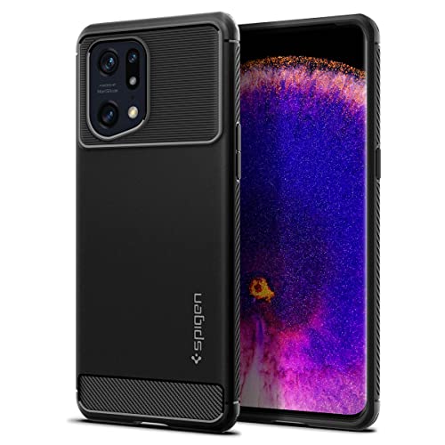 Spigen Rugged Armor Designed for Oppo Find X5 Pro Case (2022) - Matte Black