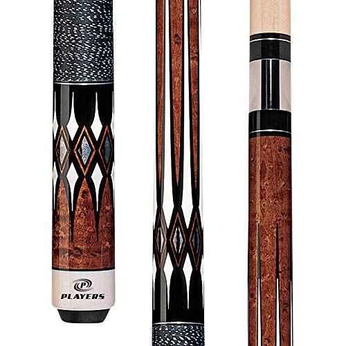 Players 58' 2-Piece North American Hard Maple Billiard Pool Cue Stick, Umber, 19oz